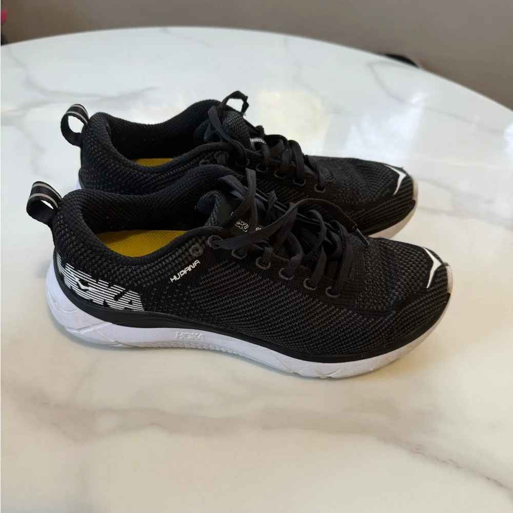 Hoka Black and White Athletic Sneakers - Picture 4 of 10